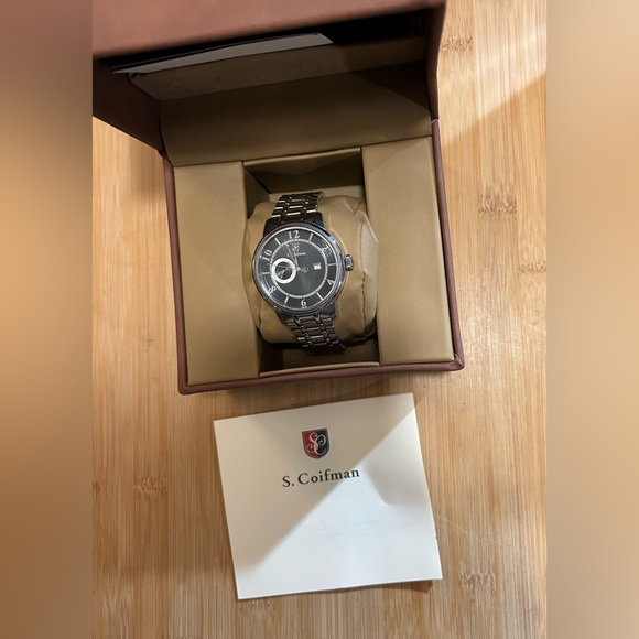S Coifman Watch With 45mm Black Face & Silver Bracelet - Picture 6 of 6